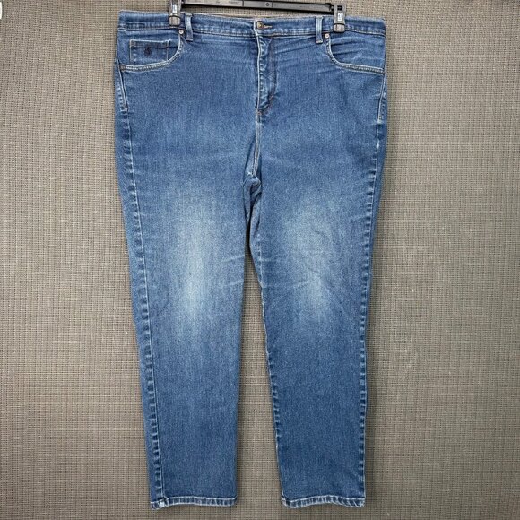 Gloria Vanderbilt 18W Amanda Classic Tapered Leg Jeans Stretch Denim Medium Wash - Picture 1 of 9